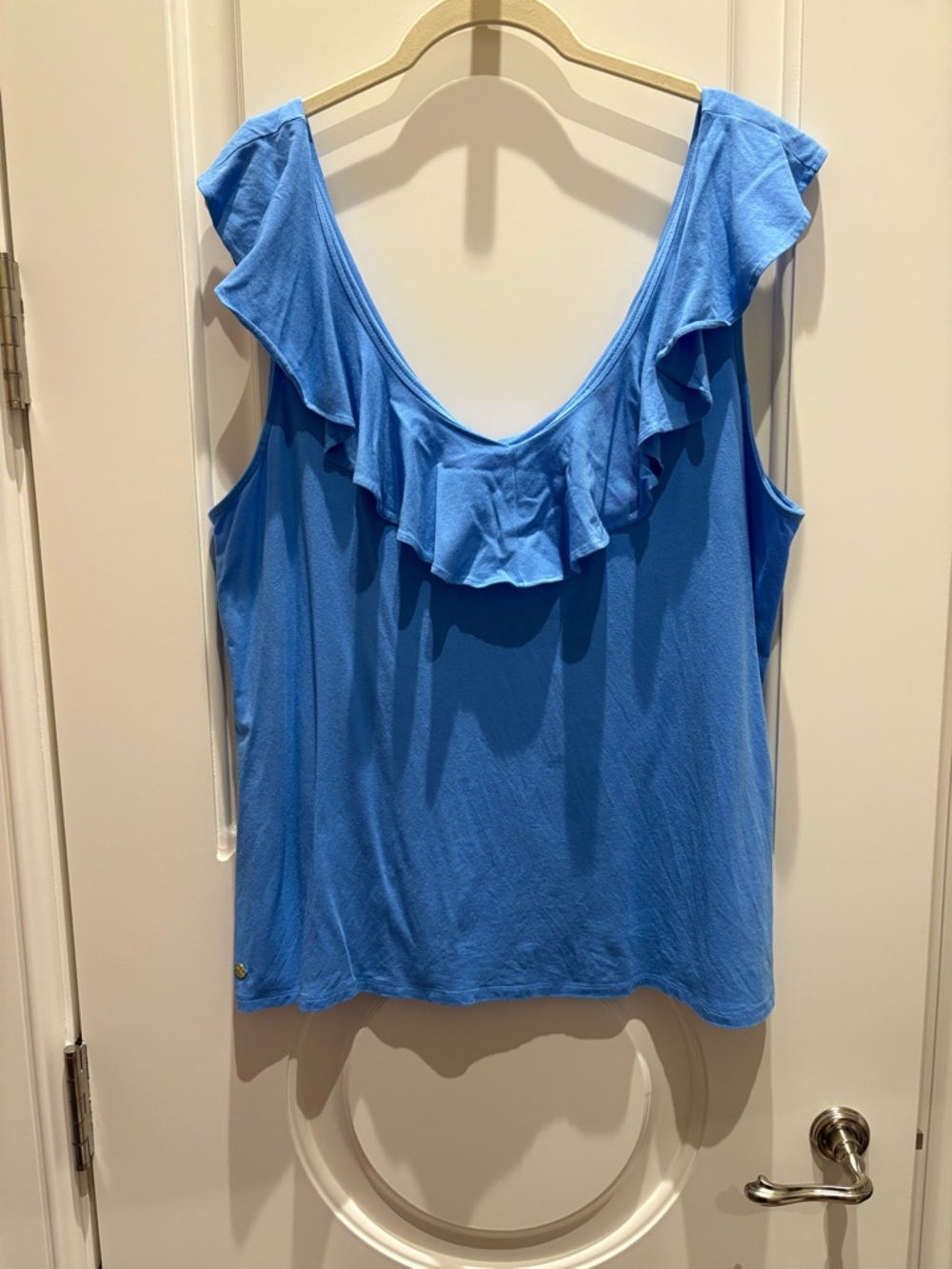Lilly Pulitzer Bright Blue Ruffle Tank Top